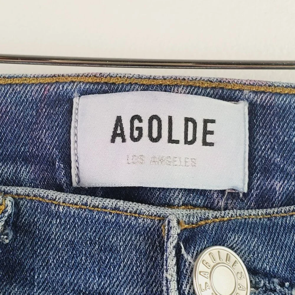 AGOLDE Sophie Raw Hem Ankle SKinny Destressed Jean Sz 25 - Picture 8 of 12